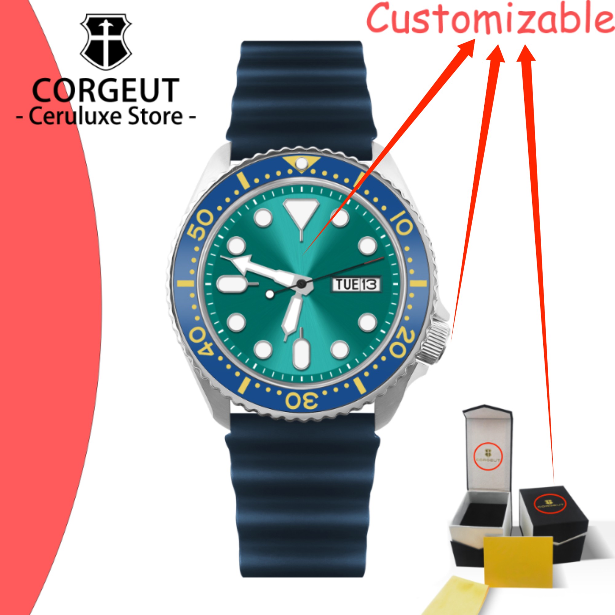 Luxury Watch Logo - Reloj de Buceo Vintage con Logotipo