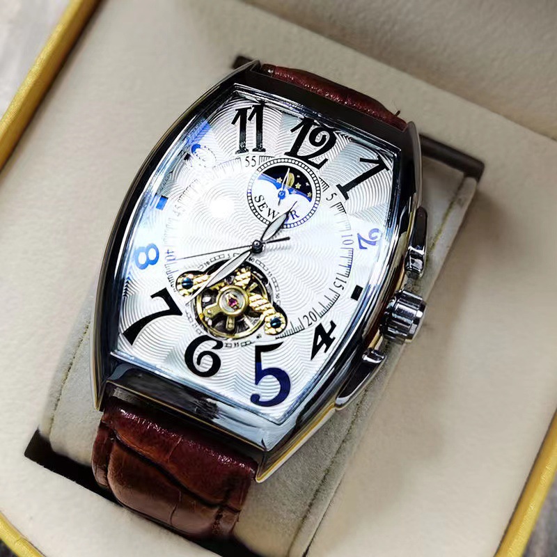 Luxury Watch On Sale - SEWOR-reloj mecánico de Tourbillon dorado para