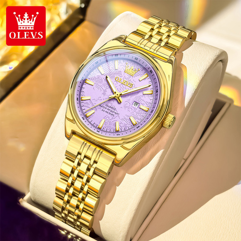 Luxury Watch Index - Marca OLEVS, reloj dorado de lujo