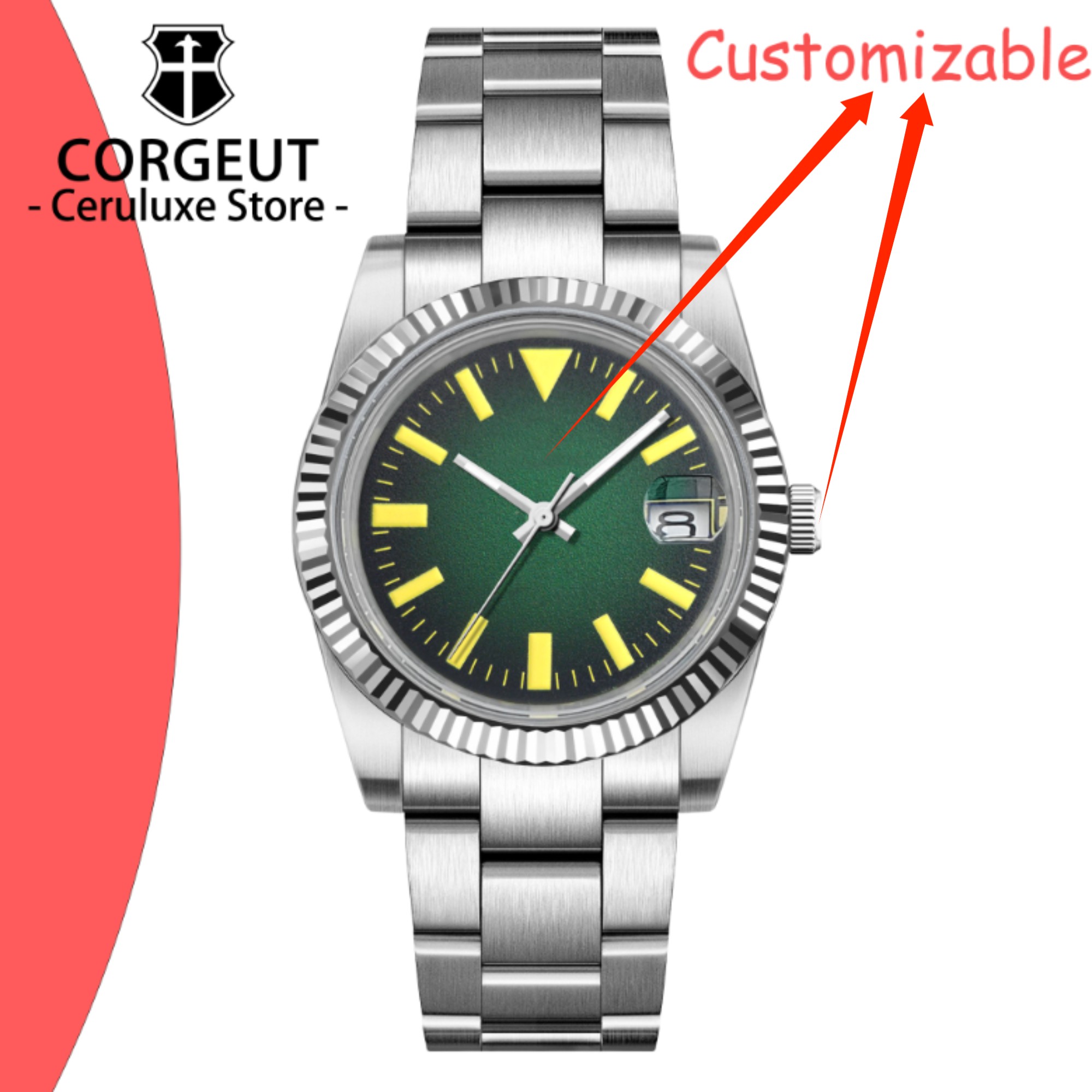 Luxury Watch Logo - Relojes Mecánicos Automáticos NH35 de 36/39