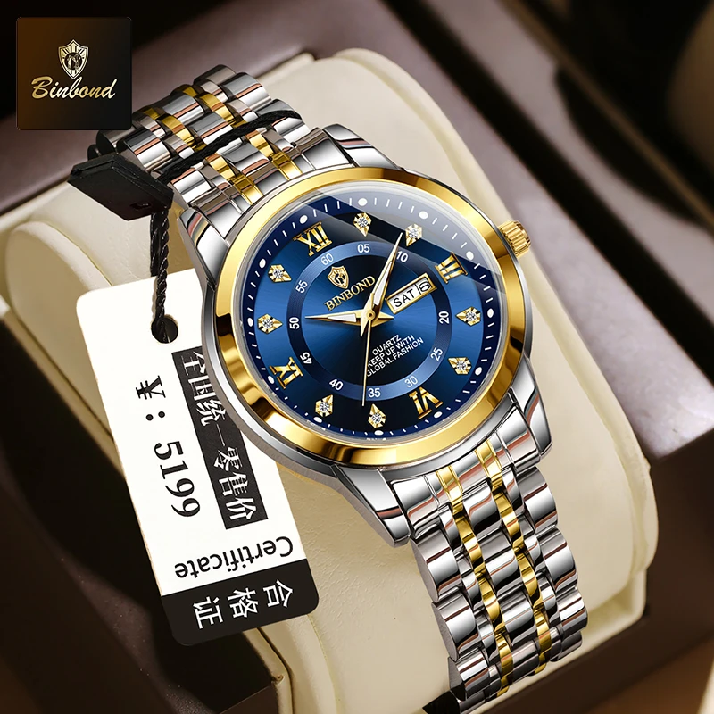 Luxury Watch Index - BINBOND B7169, relojes de cuarzo para