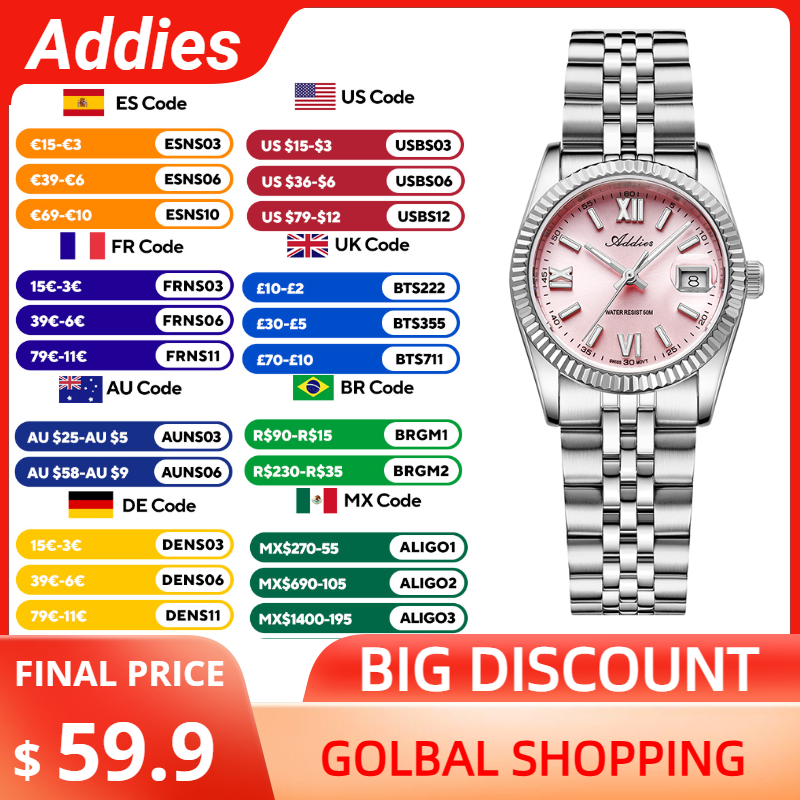 Luxury Watch Case Travel - Reloj Addies de lujo para mujer,