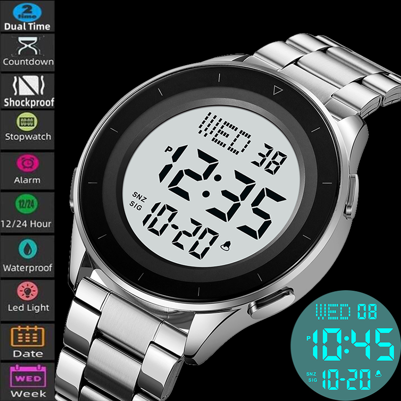 Minute Repeater Watch - Skmei-Reloj de pulsera Digital LED de
