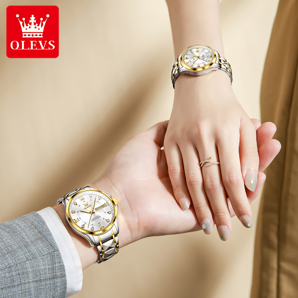 OLEVS 2906 reloj de pareja Ori - Luxury Watch Exchange reseña y precio