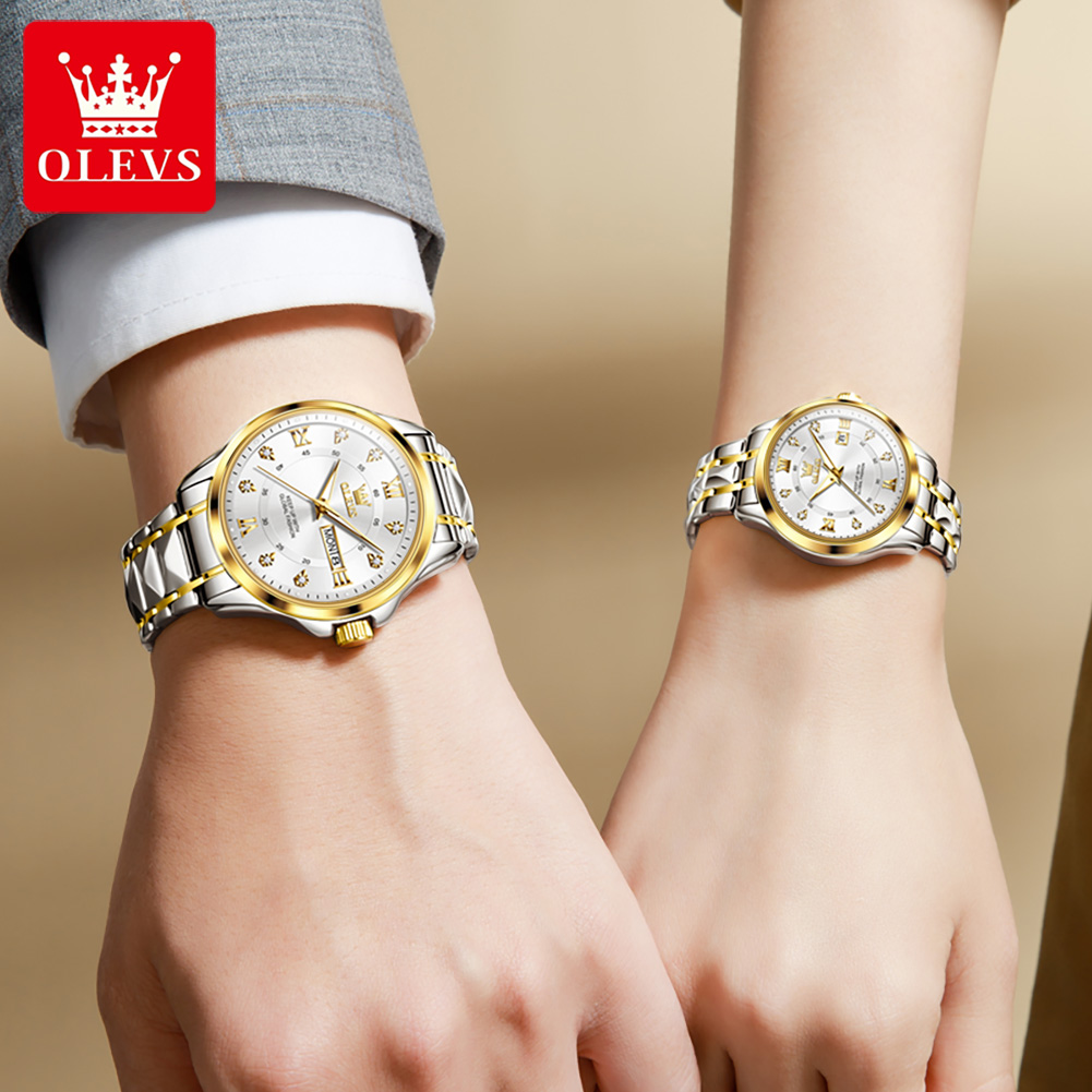 OLEVS 2906 reloj de pareja Ori - Luxury Watch Exchange reseña y precio