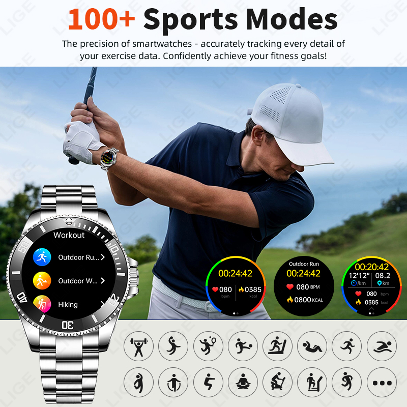 Reloj inteligente LIGE Busines - Luxury Watch In The World reseña y precio