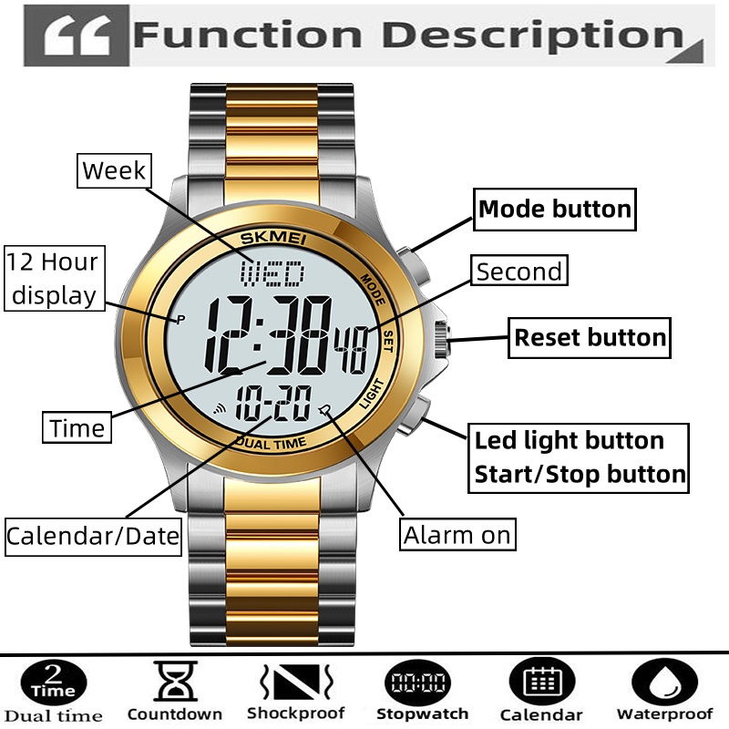 Skmei-relojes de pulsera con c - Minute Repeater Watch reseña y precio