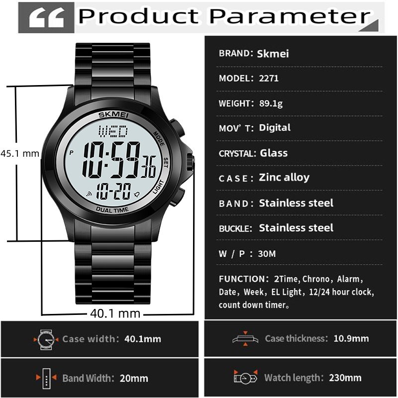 Skmei-relojes de pulsera con c - Minute Repeater Watch reseña y precio