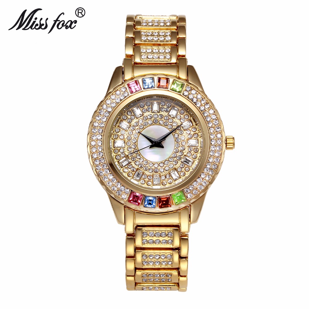 MISSFOX-relojes de fiesta dora - Luxury Watch In China reseña y precio