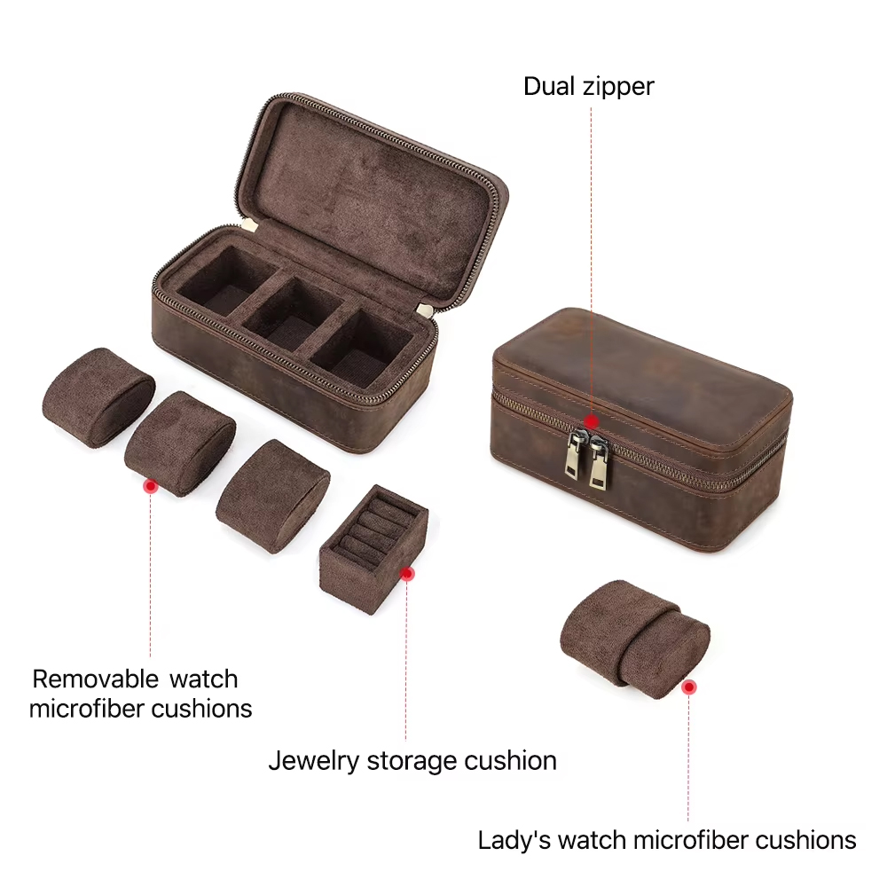 Estuche de Lujo de Cuero Genui - Luxury Watch Case Travel reseña y precio